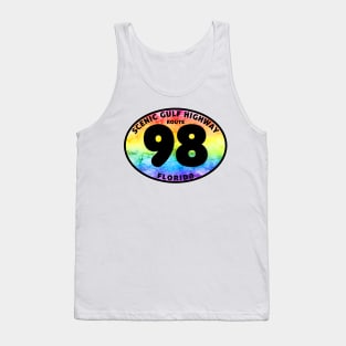 Scenic Gulf Drive Highway 98 Destin Beach Florida Palms Panhandle Emerald Coast Tank Top